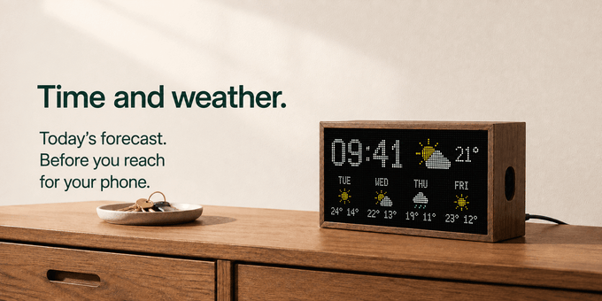 Niblet through the day: weather, transit, work, sports and pixel art