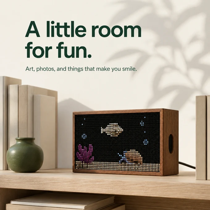 A little room for fun: art, photos and personal screens