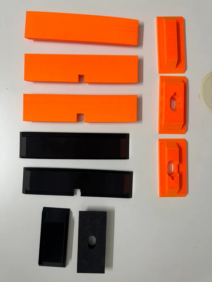 Some of the enclosure prototypes we printed
