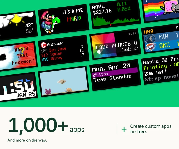 More than 1,000 apps, with free custom app creation