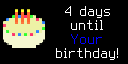 Bday Countdown app preview